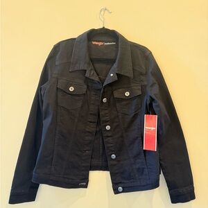 NWT Wrangler Authentic Black Jean Jacket
